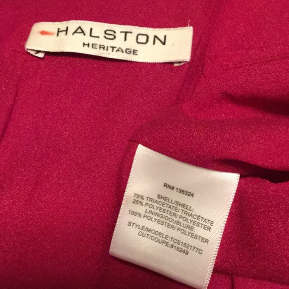 Halston Heritage Womens Cape Sleeve Satin Dress - Picture 7 of 8